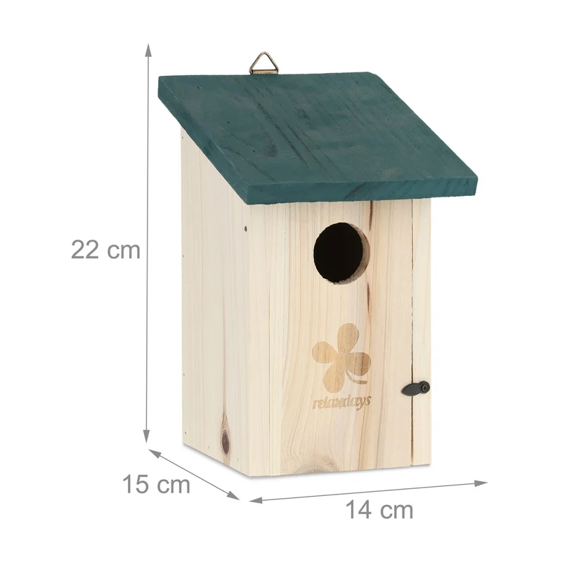 Nichoir pour oiseaux d'extérieur en bois de sapin 35 mm nettoyage facile design naturel 13_0012313