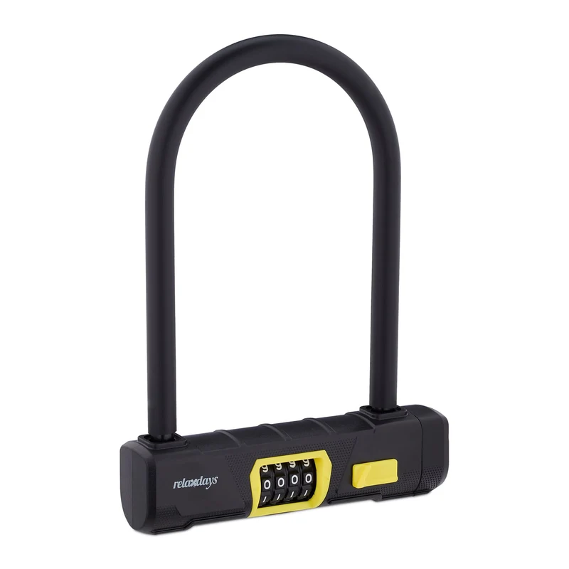 Antivol vélo en acier robuste protection contre les vols 30 x 12 cm verrouillage facile en acier noir 13_0011774