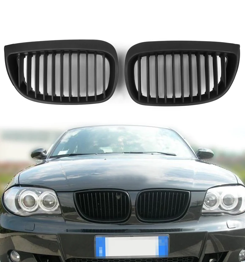 Grille Calandre Noire Mate BMW E81 E87 Série 1 2004-2007