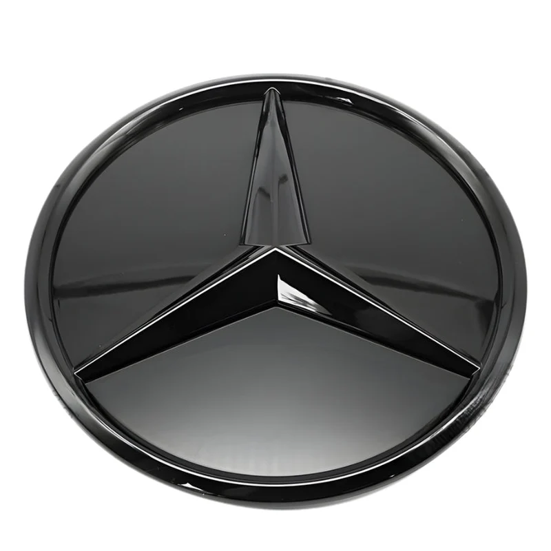 Logo Mercedes Calandre 3D Noir Chrome LED