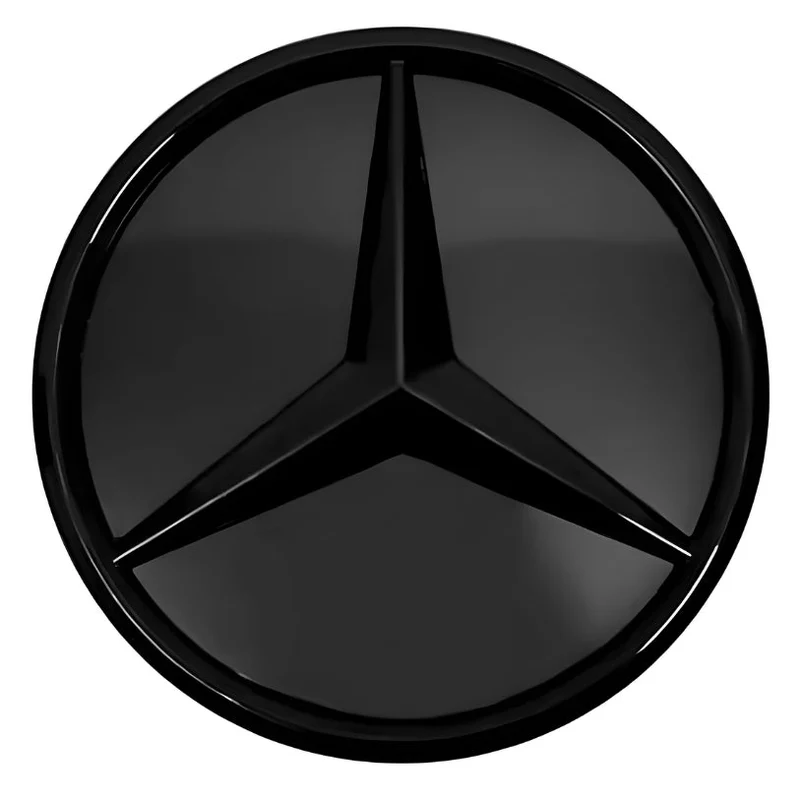 Logo Mercedes Calandre 3D Noir Chrome LED