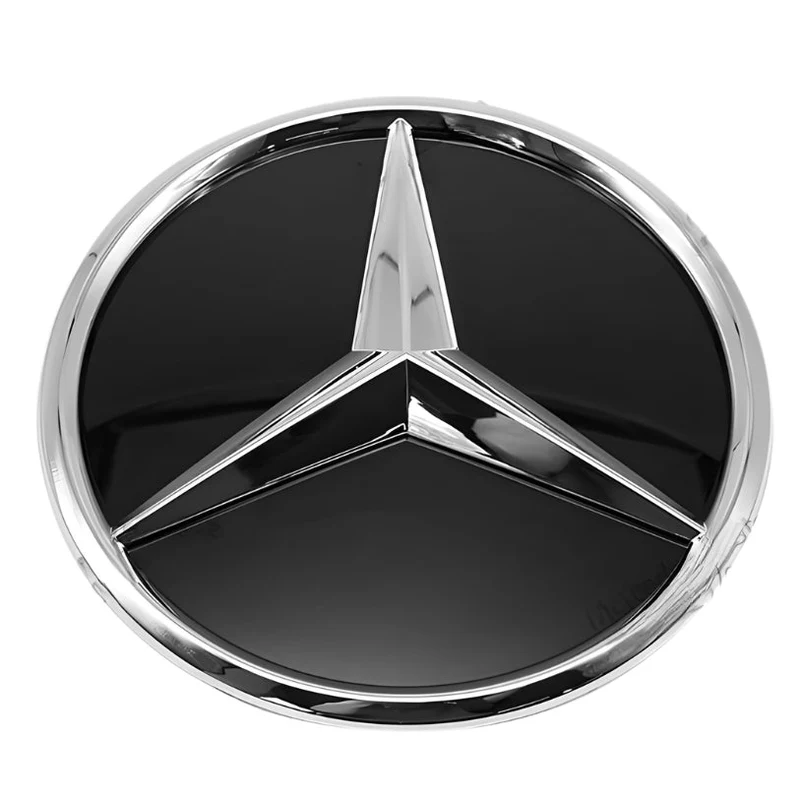 Logo Mercedes Calandre 3D Noir Chrome LED