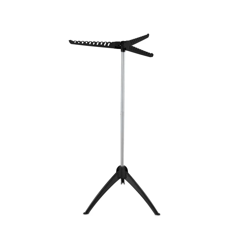 Étendoir pliable compact 3 bras 30 x 60 x 160 cm pour chemises et t-shirts pratique en plastique blanc 13_0010829