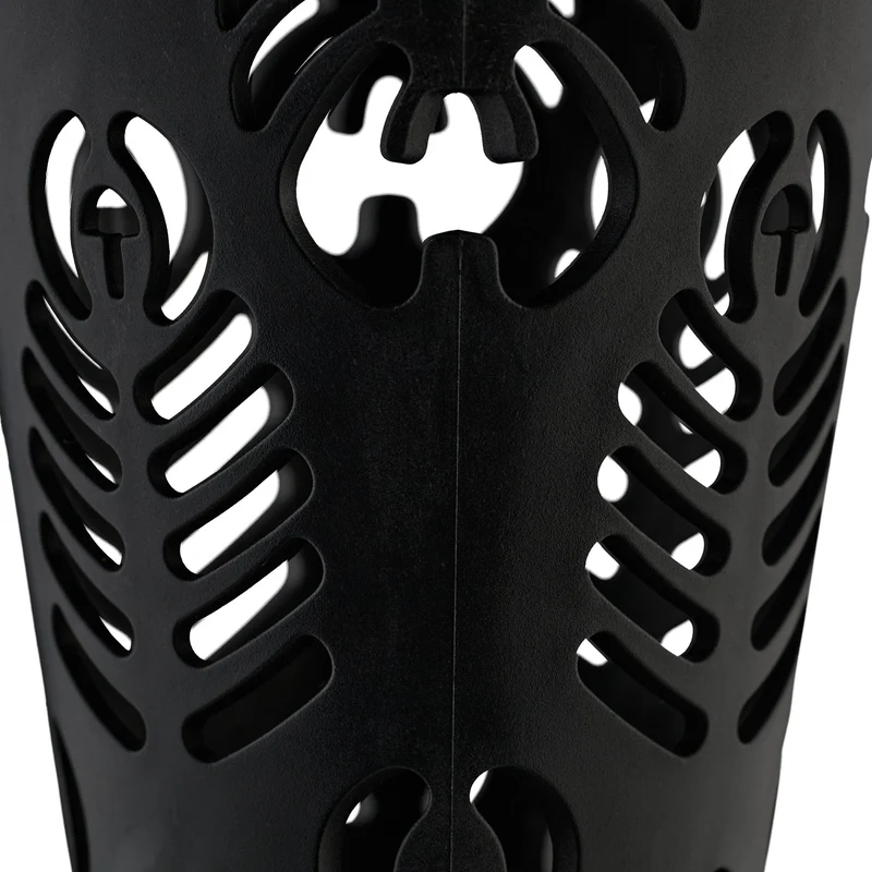 Lot de 2 lampes solaires en forme de flambeau décoratives jardin 41 x 7 cm en plastique noir 13_0013661