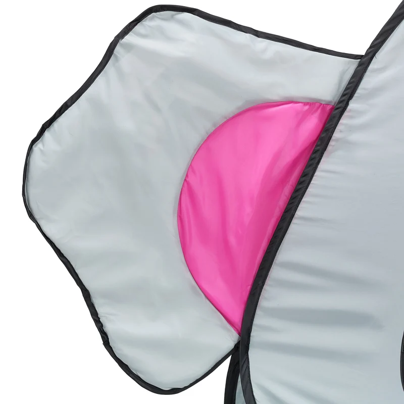 Tente de jeu en forme d'éléphant avec tunnel pour enfants 100 x 90 x 90 cm ambiance ludique en polyester gris 13_0011605