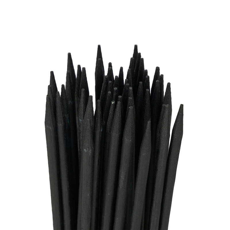 Lot de 50 tuteurs en bois pour légumes intérieur extérieur pratique 150 cm avec fil de fer en naturel 13_0012044