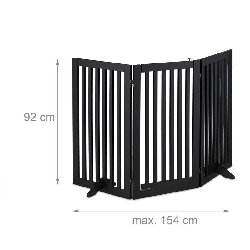 Barrière de sécurité réglable pour animaux 92 x 78 x 2 cm utilisation intérieure anti-chutes design épuré en métal gris 13_0011297