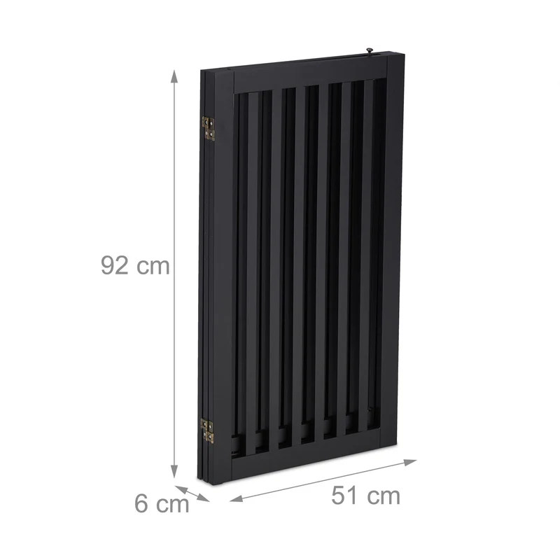 Barrière de sécurité réglable pour animaux 92 x 78 x 2 cm utilisation intérieure anti-chutes design épuré en métal gris 13_0011297