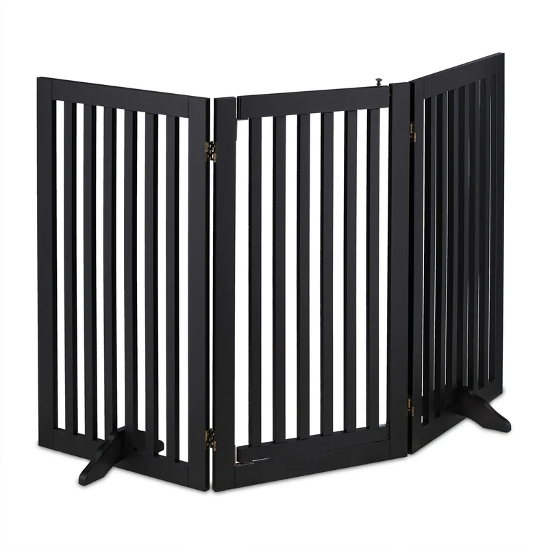 Barrière de sécurité réglable pour animaux 92 x 78 x 2 cm utilisation intérieure anti-chutes design épuré en métal gris 13_0011297