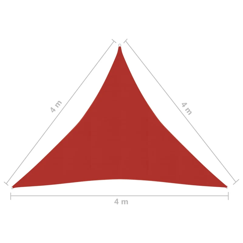 Voile toile d'ombrage parasol 160 g/m² PEHD 4 x 4 x 4 m rouge 02_0009278