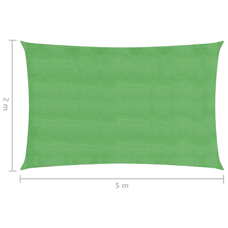 Voile toile d'ombrage parasol 160 g/m² PEHD 2 x 5 m vert clair 02_0009370