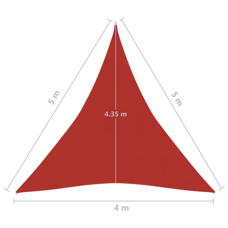 Voile d'ombrage 160 g/m² rouge 4 x 5 x 5 m PEHD 02_0009281