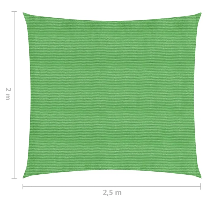 Voile d'ombrage 160 g/m² vert clair 2 x 2,5 m PEHD 02_0009366
