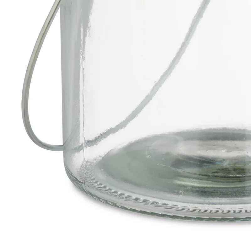 Lot de 12 photophores décoratifs transparents ambiance chaleureuse 10 x 10 x 12 cm en verre clair 13_0013524