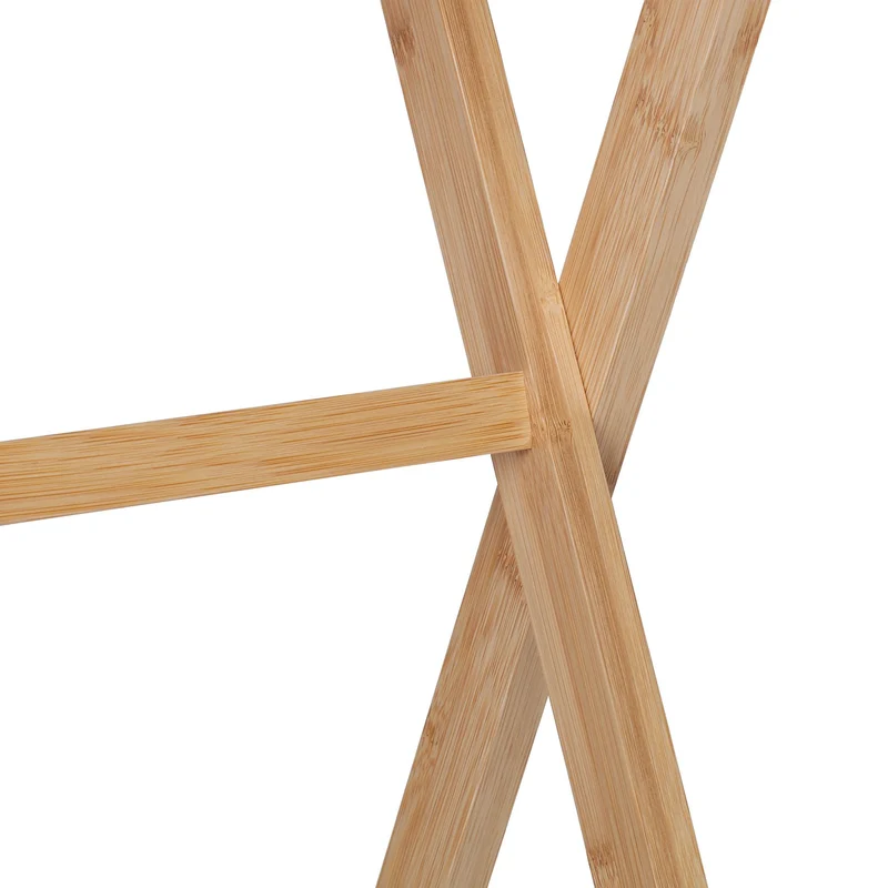 Table d’appoint pliante polyvalente 80 x 50 x 75 cm pratique design élégant en bambou blanc 13_0012131