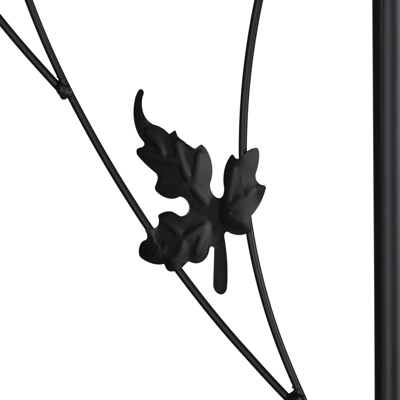 Arche à rosiers en fer noir 200 x 80 cm support décoratif robuste style romantique ambiance jardin 13_0012237