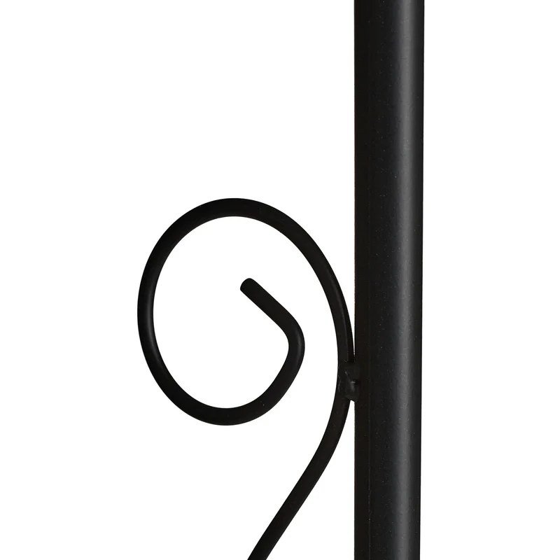 Arche à rosiers en fer noir 200 x 80 cm support décoratif robuste style romantique ambiance jardin 13_0012237