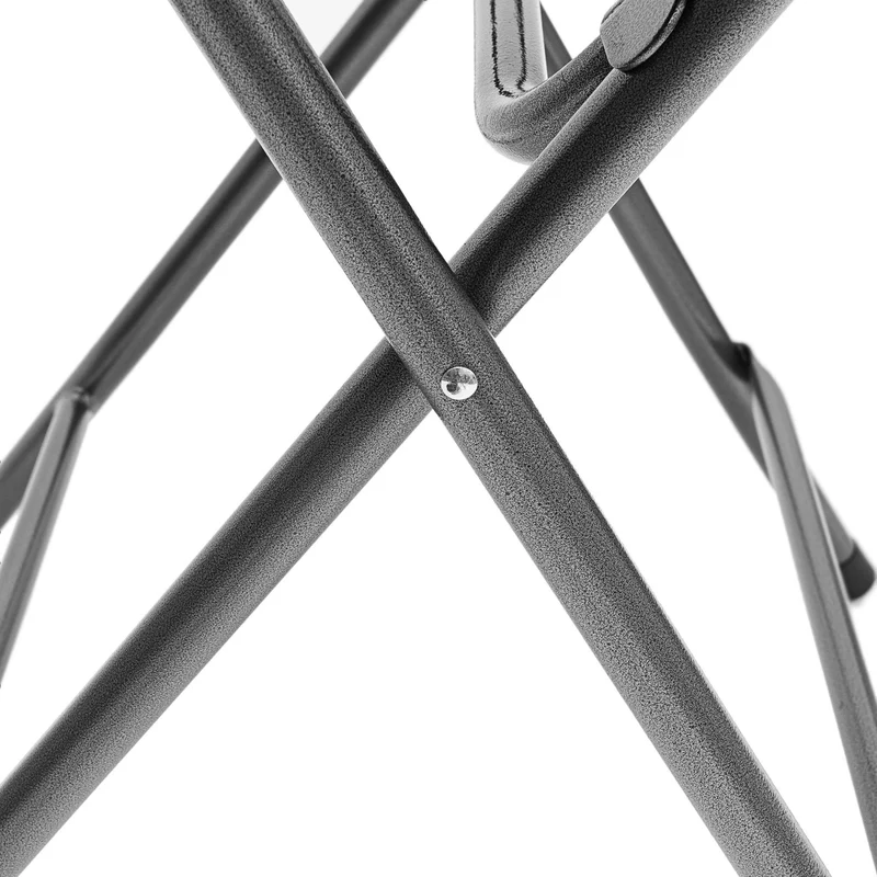 Table pliante rectangulaire jardin 74 x 121,5 x 61,5 cm facile à ranger design moderne en plastique gris 13_0009412