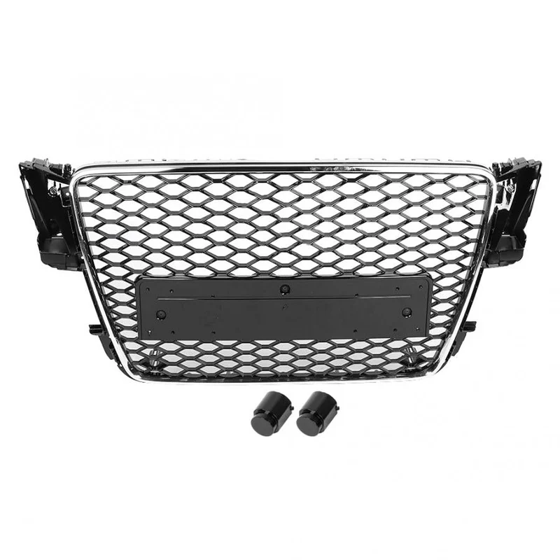 Calandre Nid d'Abeille Audi A5 B8 Bicolore Noir Chrome