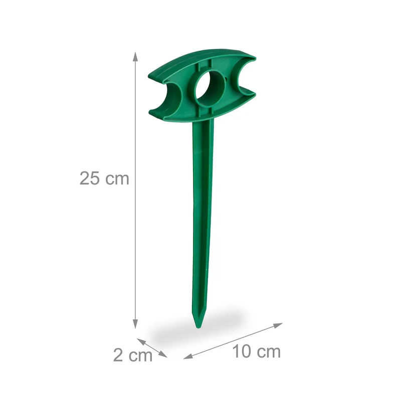 Lot de 6 piquets de fixation verts pour jardin et camping en plastique vert 13_0013925
