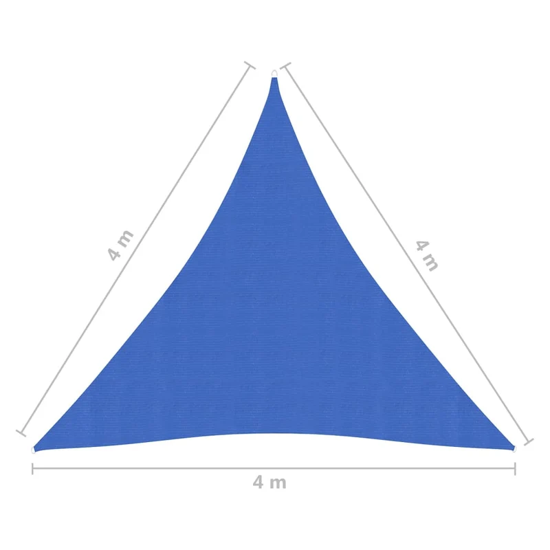 Voile toile d'ombrage parasol 160 g/m² PEHD 4 x 4 x 4 m bleu 02_0009062