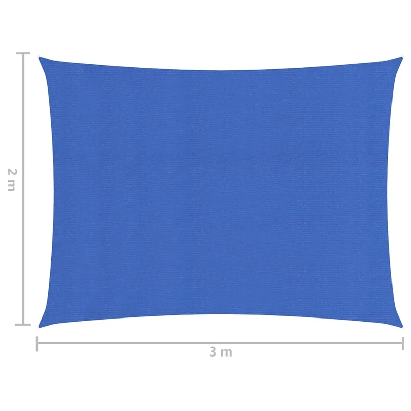 Voile d'ombrage 160 g/m² bleu 2 x 3 m PEHD 02_0009053