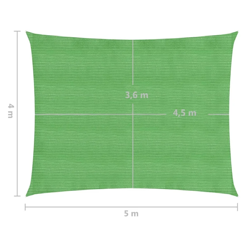 Voile d'ombrage 160 g/m² vert clair 4 x 5 m PEHD 02_0009391