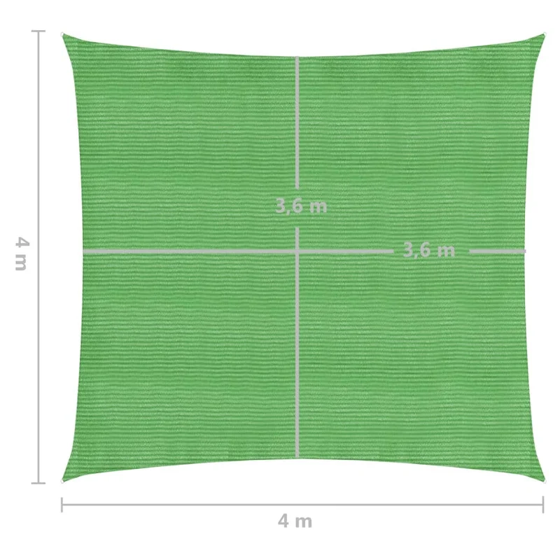 Voile d'ombrage 160 g/m² vert clair 4 x 4 m PEHD 02_0009388