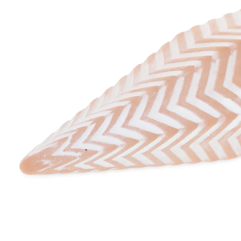 Lot de 4 cônes d'arrosage automatique design zigzag pour plantes 30 x 10 x 10 cm en argile terracotta 13_0012584