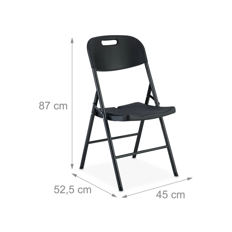 Lot de 2 chaises de jardin pliantes pratiques pour balcon terrasse 87 x 45 x 52,5 cm en plastique vert 13_0015643