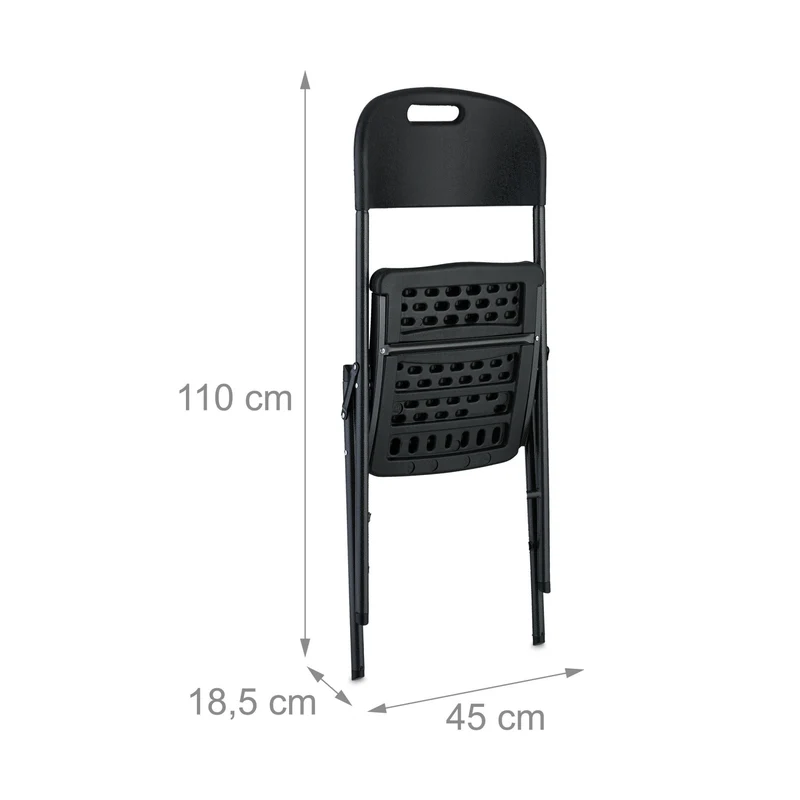 Lot de 2 chaises de jardin pliantes pratiques pour balcon terrasse 87 x 45 x 52,5 cm en plastique vert 13_0015643