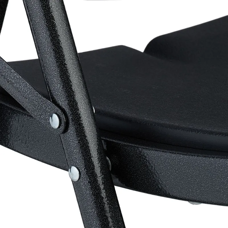 Lot de 2 chaises de jardin pliantes pratiques pour balcon terrasse 87 x 45 x 52,5 cm en plastique vert 13_0015643