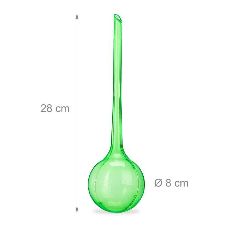 Lot de 6 bulles d'arrosage dosé pour plantes jardin 28 x 8 cm usage pratique en PVC transparent 13_0013281