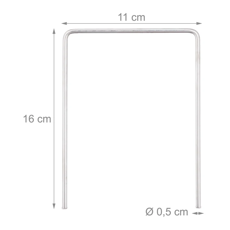 Lot de 20 arceaux de croquet pour agrandir le parcours de jeu extérieur amusant jardin en acier gris 13_0011791