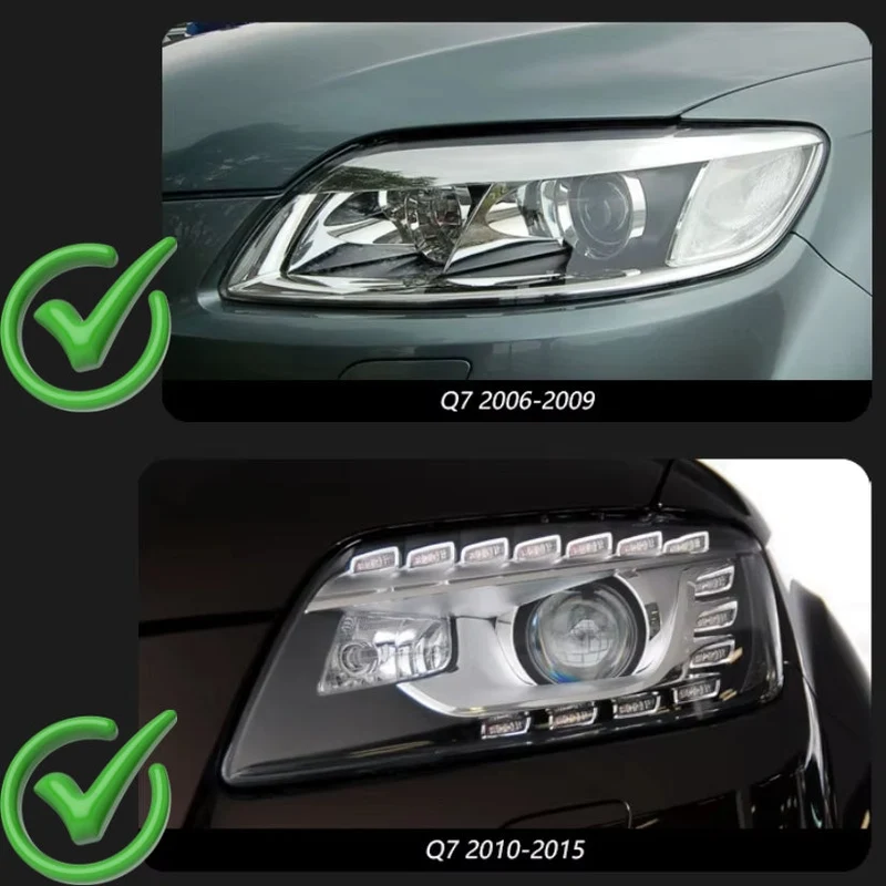 Feux Avant LED Audi Q7 4L 2005-2015 Noir