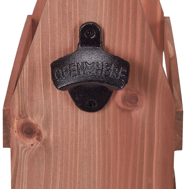 Porte-bouteilles en bois pour le transport de 6 bouteilles 35 x 25 x 15 cm pratique et décoratif en bois naturel 13_0011975