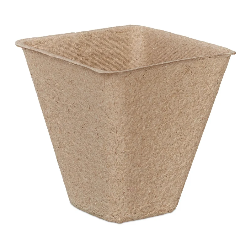 Lot de 80 godets semis pour jardinage intérieur extérieur 8 x 8 x 8 cm en papier naturel 13_0010126