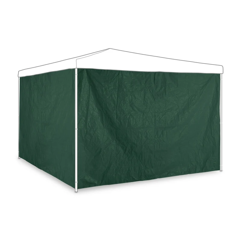 Lot de 2 parois latérales pour tonnelle jardin protection pluie vent soleil 200 x 180 cm en PE vert 13_0010634