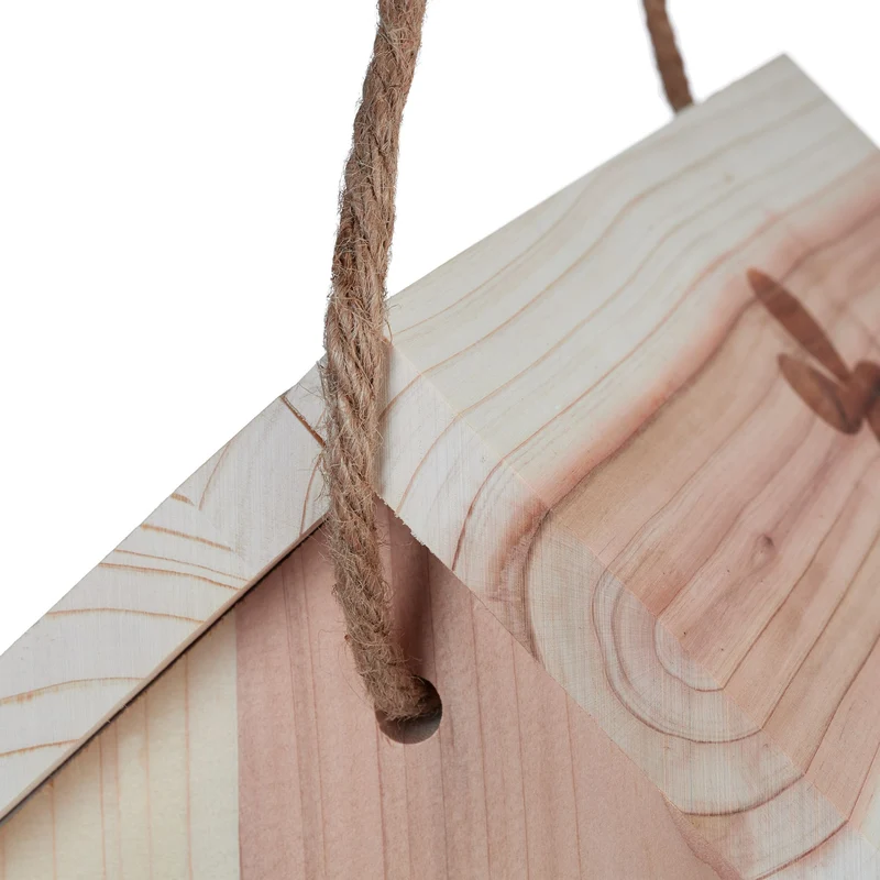 Mangeoire d'extérieur pour oiseaux jardin toit ouvrant 25 x 30 x 25 cm en bois naturel 13_0012343
