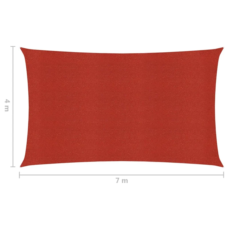 Voile d'ombrage 160 g/m² rouge 4 x 7 m PEHD 02_0009284