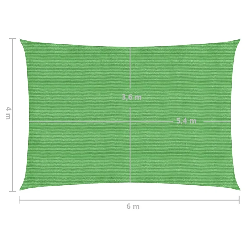 Voile d'ombrage 160 g/m² vert clair 4 x 6 m PEHD 02_0009394