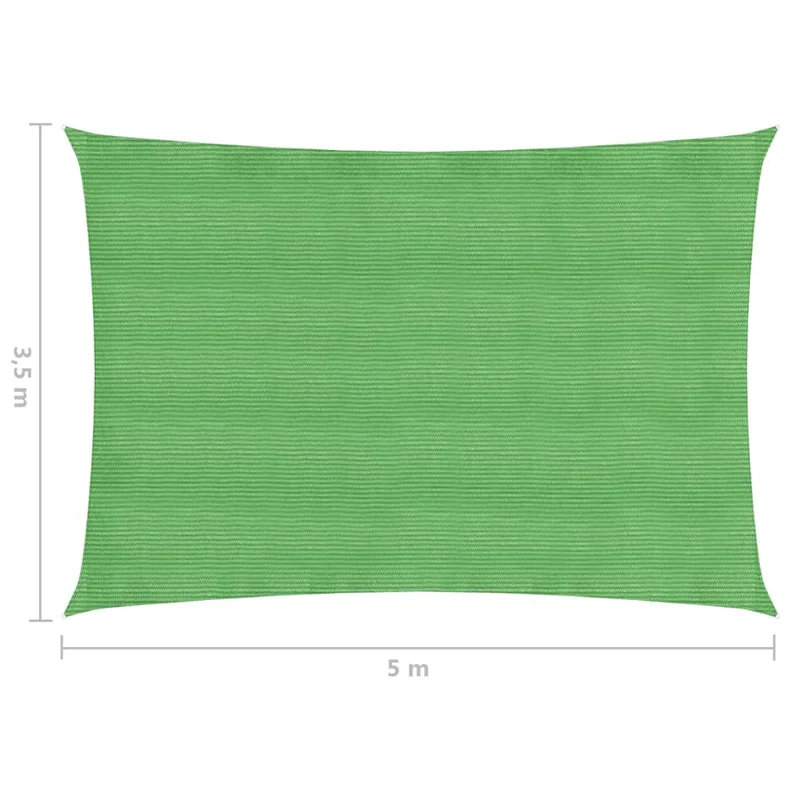 Voile d'ombrage 160 g/m² vert clair 3,5 x 5 m PEHD 02_0009373