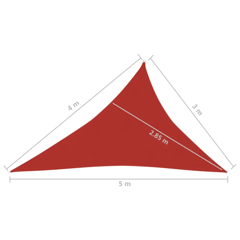 Voile d'ombrage 160 g/m² rouge 3 x 4 x 5 m PEHD 02_0009271