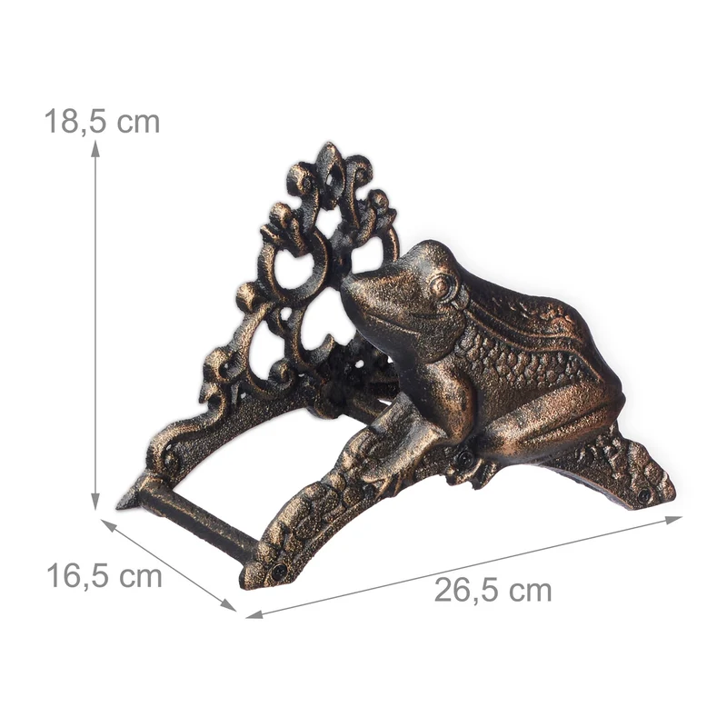 Support mural pour tuyau d'arrosage pratique design antique 30 x 10 x 10 cm en fonte de fer vert 13_0013355