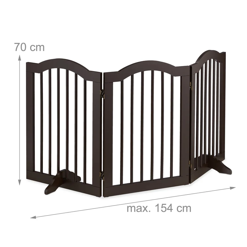 Barrière de sécurité pliable pour chiens intérieur 70 x 80 cm protection optimale escalier cheminée en métal gris 13_0011300