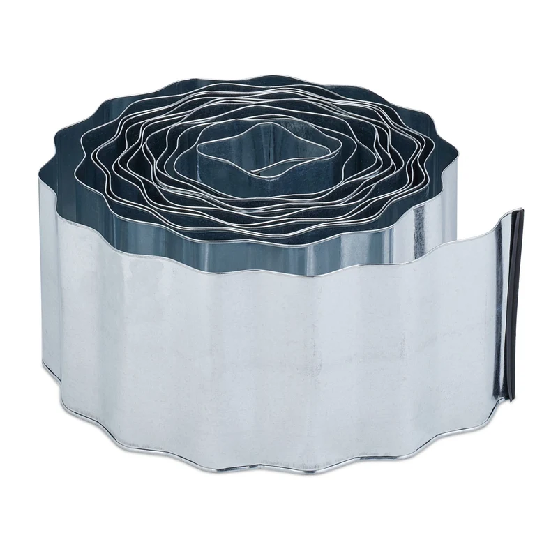 Lot de 5 bordures de jardin flexibles pour délimiter parterres chemins empêche mauvaises herbes en métal noir 13_0012642