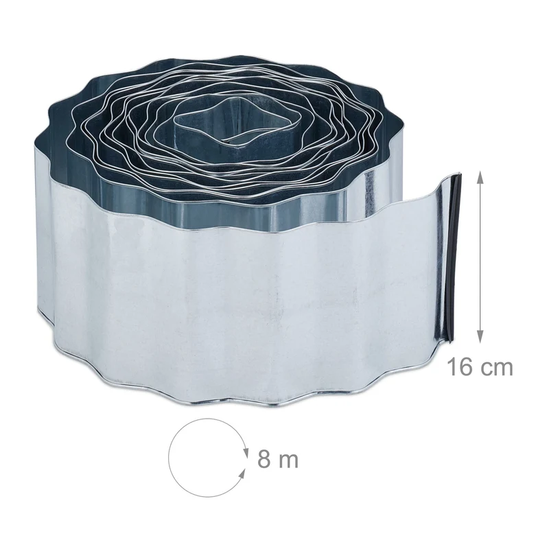 Lot de 5 bordures de jardin flexibles pour délimiter parterres chemins empêche mauvaises herbes en métal noir 13_0012642