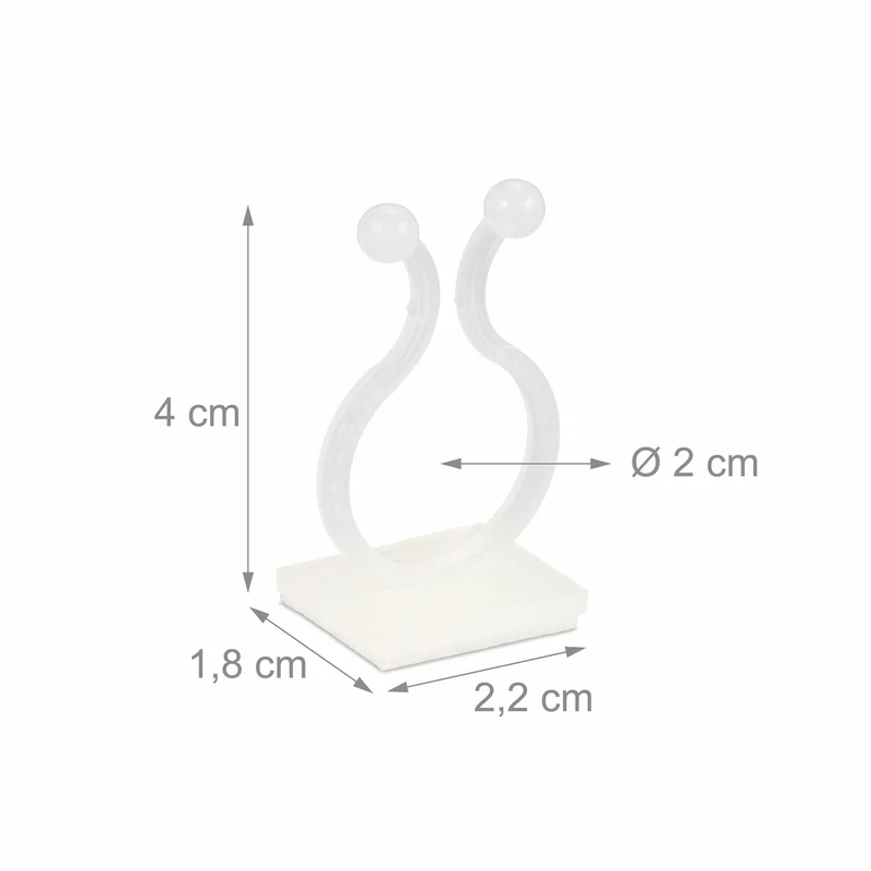 Lot de 240 attaches pour plantes grimpantes fixation facile design discret en plastique blanc 13_0015423