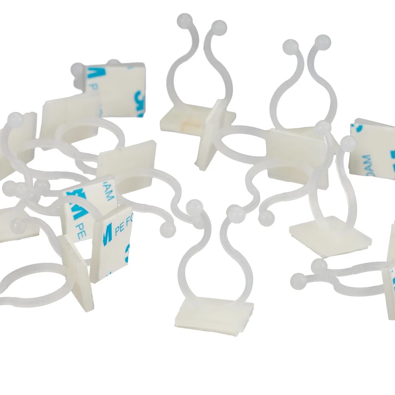 Lot de 240 attaches pour plantes grimpantes fixation facile design discret en plastique blanc 13_0015423