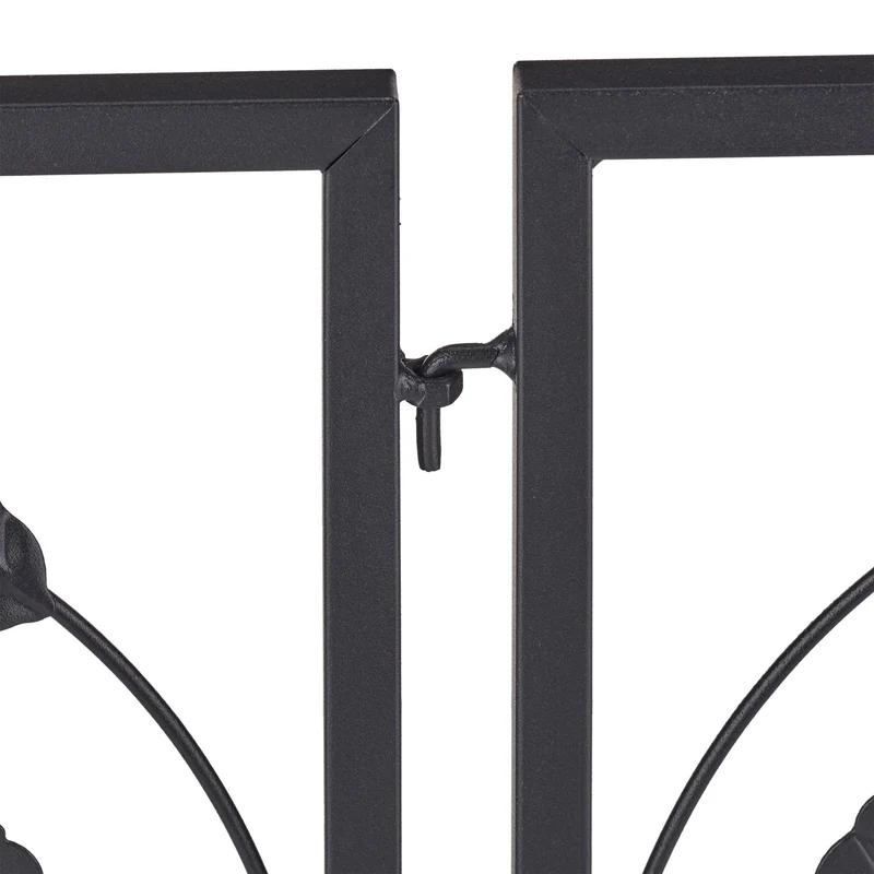 Lot de 4 bordures de jardin décoratives en métal noir 120 x 30 cm délimitation claire style sobre 13_0012508